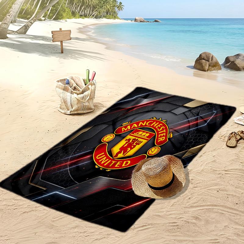 Manchester United Printed Beach Towel Quick Dry Soft TowelPortable Large Rectangular Beach Blanket for Travel Swimming Pool
