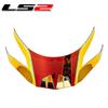 LS2 FF801 Helmet Special Large Tail Wing Gun Red - Genuine LS2 Tail Wing