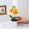 Artificial Phalaenopsis Bonsai Simulation Plants Pot Plants for Home Garden Table Bedroom Decoration Outdoor Fake Plant Ornament