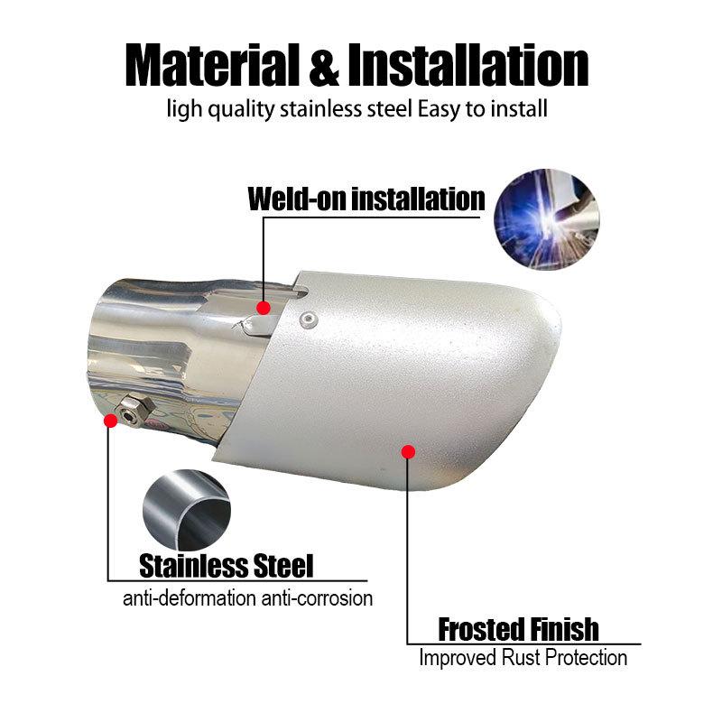 Decorative Exhaust Tip for 6.0-6.5cm Tailpipes, Compatible with BZ1.5 and Buick GL8