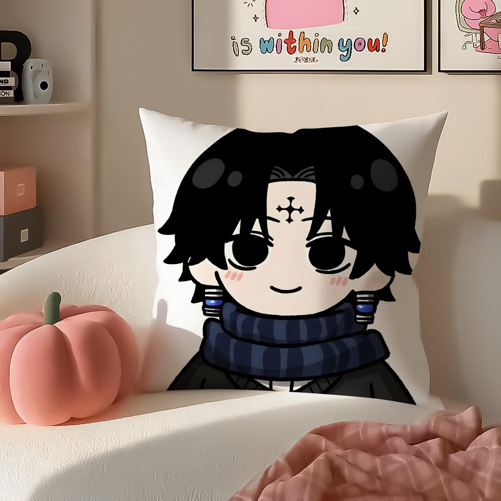 Anime HHunter x cute cartoon Cushion Cover Pillowcase Short Plush Invisible zipper Room Sofa Cushion Cover