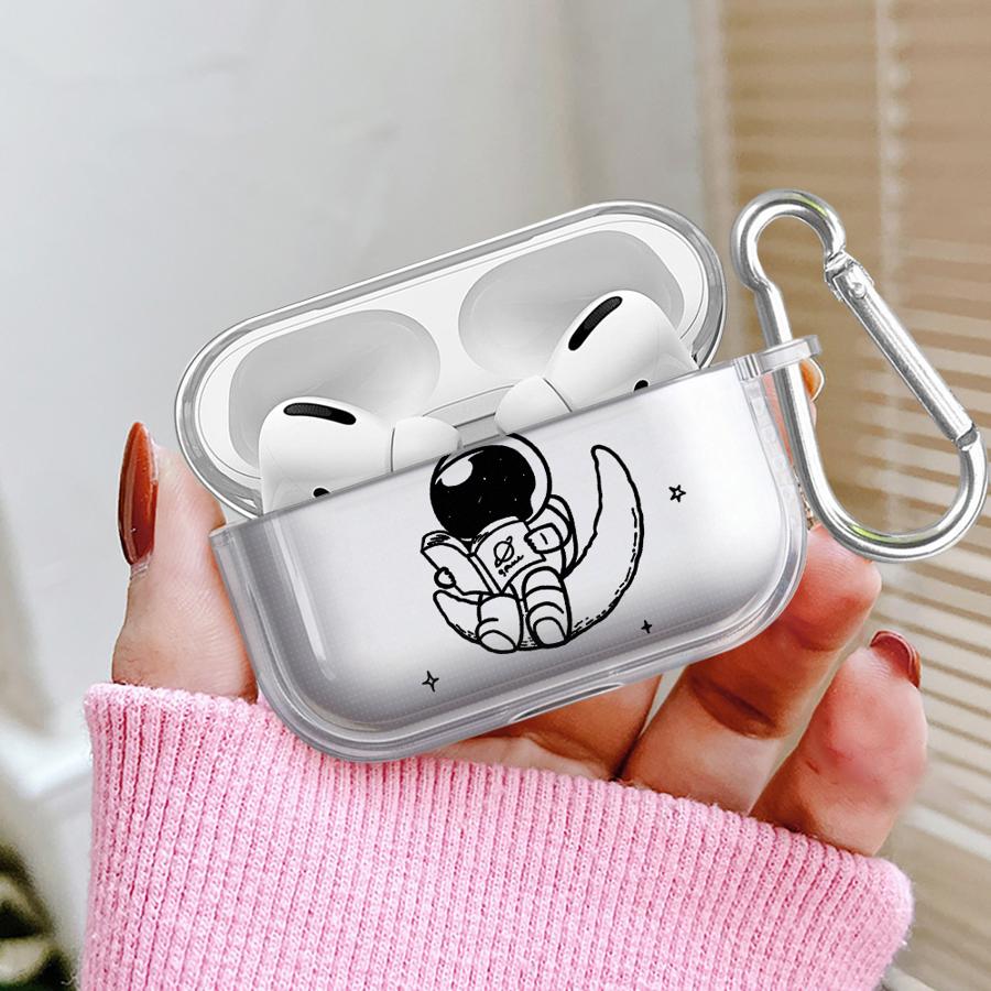 Space Moon Astronaut Case For Airpods Pro Pro3 2 3 1 4 Pro2 Clear Earphone Cases Cover