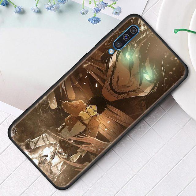 Kryt na telefon pro Samsung Galaxy A50 A70 A10 A20e A30 A40 A20s A10s A10e A80 A90 A60 A30s Silikonový kryt pouzdro Attack On Titan Anime
