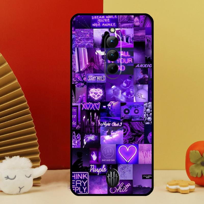 

Фіолетовий естетичний чохол для Nubia Red Magic 10 8 9 Pro Plus 6 7 6S 7S Pro 5G 6R RedMagic 9S 8S Pro Plus Red Magic 7