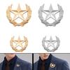 Stylish Wheat And Star Emblem Brooch Alloy Vintage Pin Wheat Star Brooch Pin For Clothing Accessories Lapel Decor