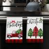 1pc/2pc/4pc/pack Christmas Scrub Sponge Creative Kitchen Dish Cloth Festive Cleaning Decor for Home & Table Kitchen Dish Towel Xmas Cleaning Supplies