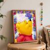 Disney Winnie The Pooh Flower Butterfly Oil Painting Art Handmade Diy Painting Home Decoration Gift
