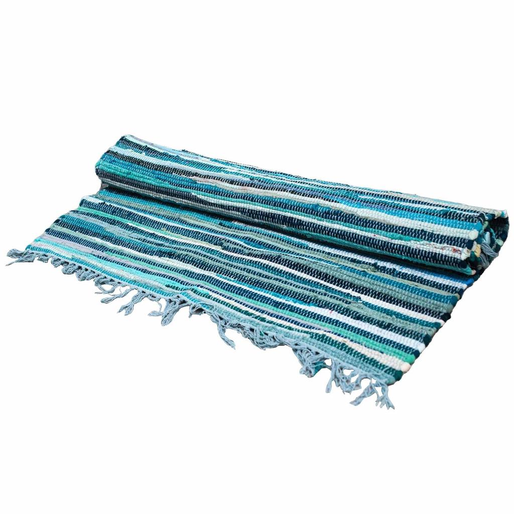 Rag Rug Aqua Blues 150x200cm