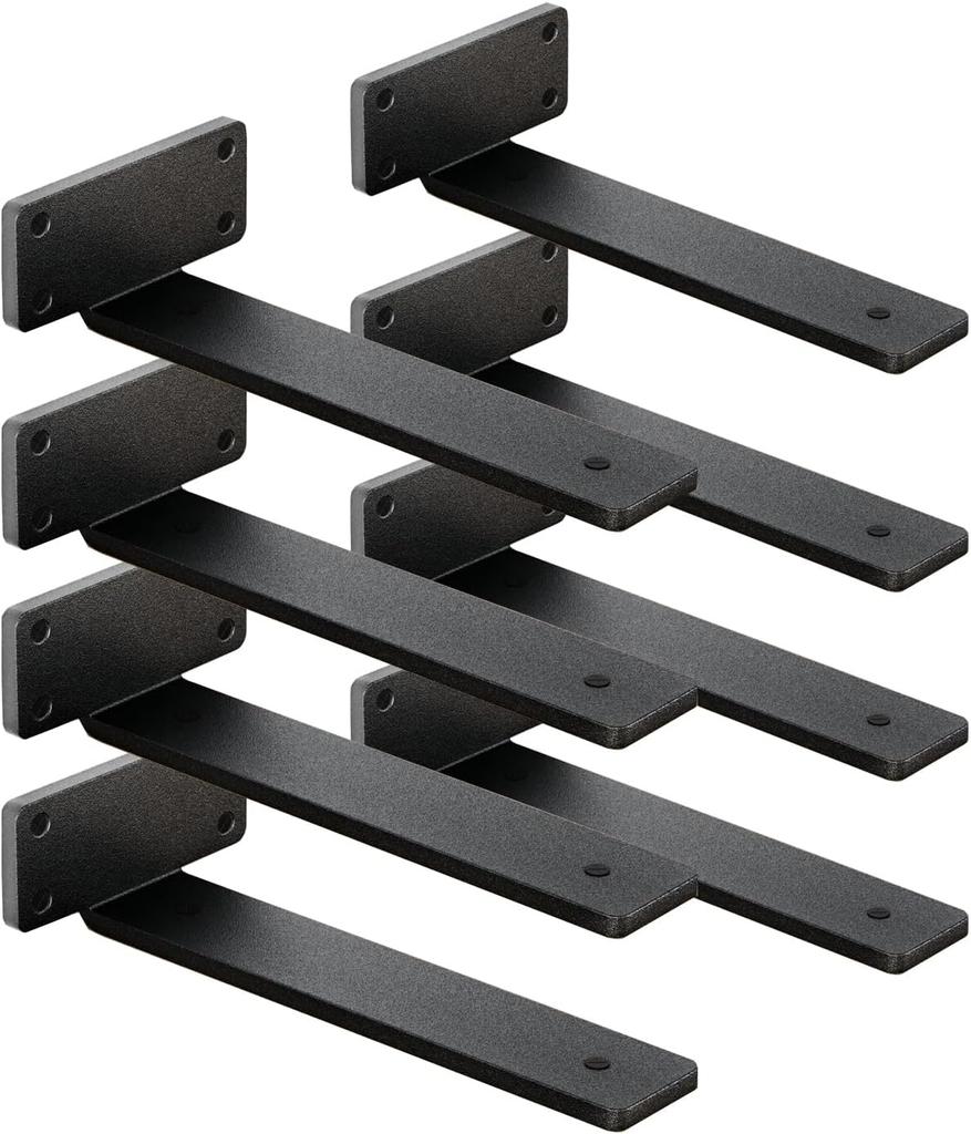2Piece Shelf Bracket 30.48 Centimeter Floating Shelf Bracket 0.57 Heavy-Duty Hidden Shelf Bracket Iron Metal Support for Shelves