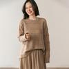 Women's Cashmere Round Neck Pullover Sweater - Fashionable and Warm for Autumn and Winter