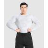 Gymshark Geo Seamless Long Sleeve T shirT whiTe lighT Grey A5a2c Wbdz