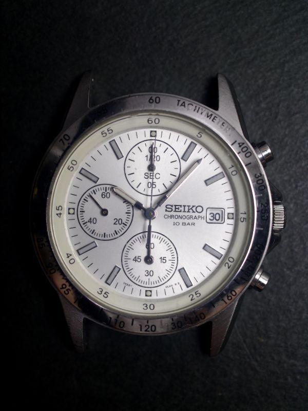 SEIKO Quartz Chronograph Watch Ae125 Working Condition 7T92-0DW0 Men's