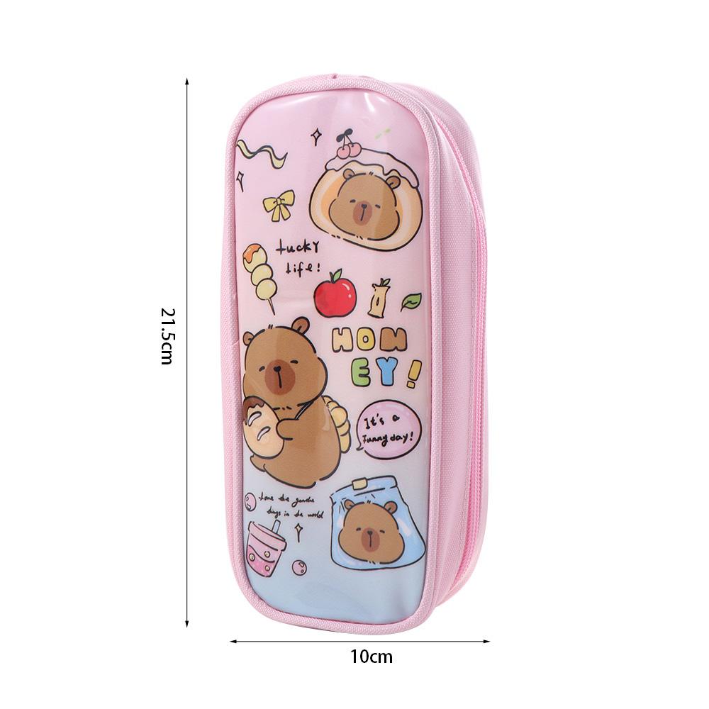 Cosmetics Card Pen Cartoon Capybara Stationery Bag Cartoon PVC Pencil Pouch  School Office