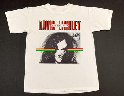 Vtg David Lindley Kurzarm Baumwolle Weißes T-Shirt Für Männer BL144 Unisex T-Shirt