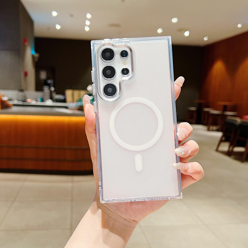 For Samsung Galaxy S24 Ultra Case Compatible with MagSafe Color Changing TPU Phone Back Cover