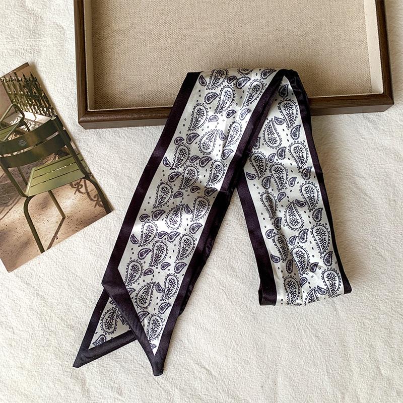 

Шелковый шарф-пояс Sense Coffee - Женский ретро богемный стиль, Идеально подходит для юбок и джинсов, Универсальные кожаные аксессуары