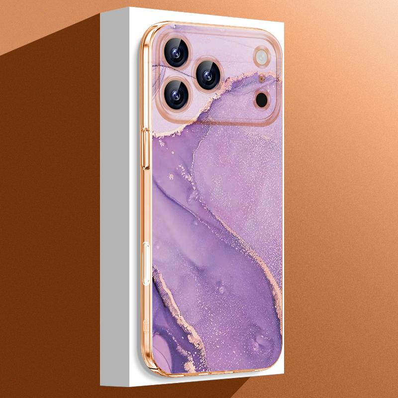 

Чохол для телефону з візерунком під золотий мармур для iPhone 17 Pro Max Funda iPhone 16 15 14 13 Pro Max 11 Прозора жорстка задня кришка з полікарбонату Тонка iPhone 15 прозорий