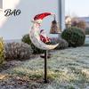 Festive Resin Santa Lights Moon Garden Stake Light, Solar Powered Claus Lamp Outdoor Decoration with Stake, Holiday Decorative Light for Yard