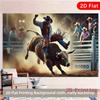 Dramatic Rodeo Western Tapestry Wall Hanging Art Print Large Size Decorative Wall Decor for Farmhouse Man Cave Rustic Backdrop