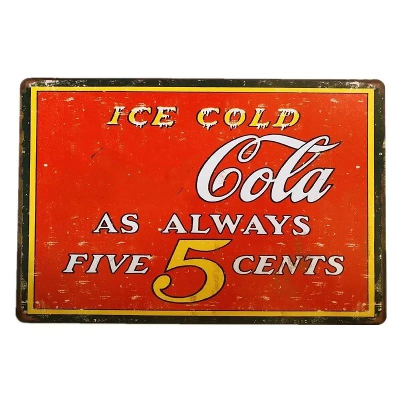 Vintage Metal Tin Signs Decor Retro Plaque Drinks Art Wall Posters for Kitchen Bar Pub Club Man Cave