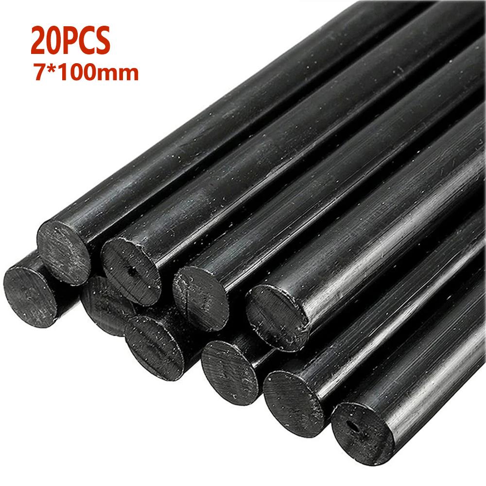 10/20 Pcs Black Hot Melt Glue Sticks Car Dent Repair Glue Sticks Strong Adhesion Car Body Paintless Repair Tool
