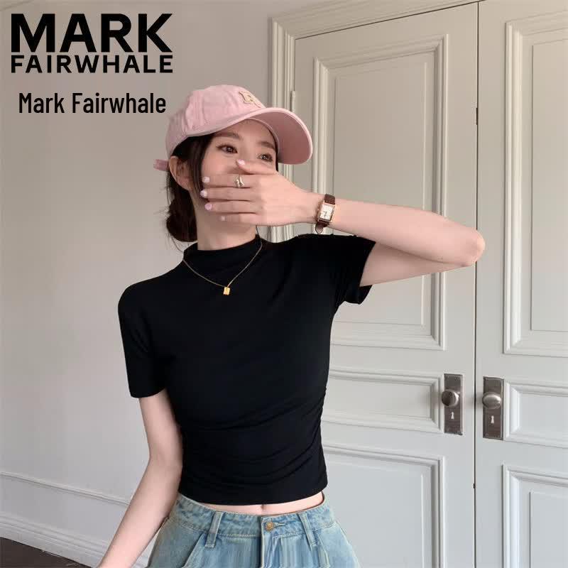 Mark Fairwhale Women's Half-High Collar Slim Fit T-shirt
