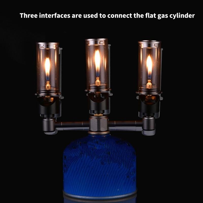 Aluminum Alloy Gas Tanks Stove Lamp Adapter One to Three Joint Light Weight Gas Tanks Connector Easy to Installation