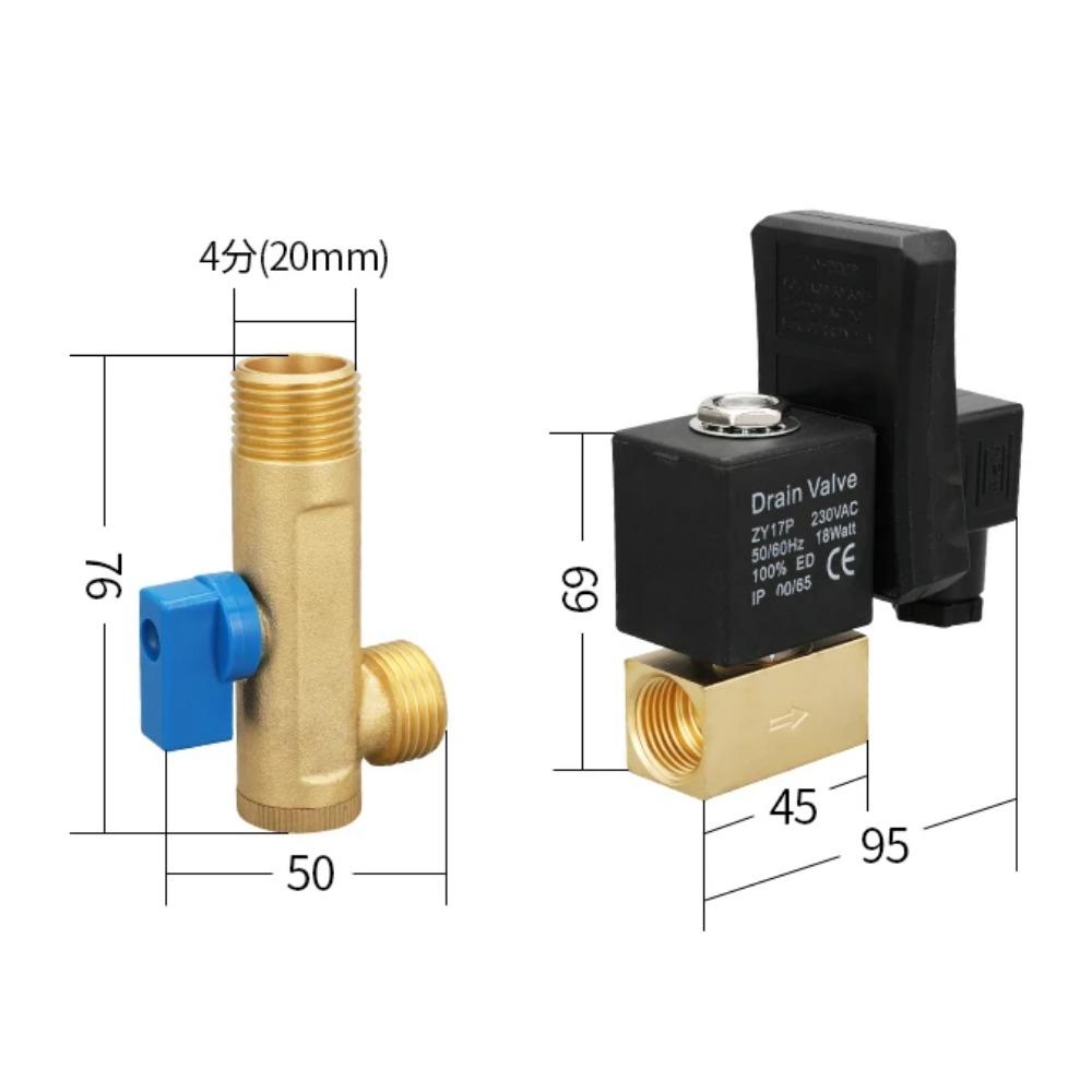 220VAC 24VDC Brass Valve with Automatic Switch of Electronic Drain Valve for Air Compressor