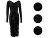 Europäisches & Amerikanisches Damen Herbst/Winter V-Ausschnitt Langarm Kleid - Rosenblumen Hip-Hugging Design