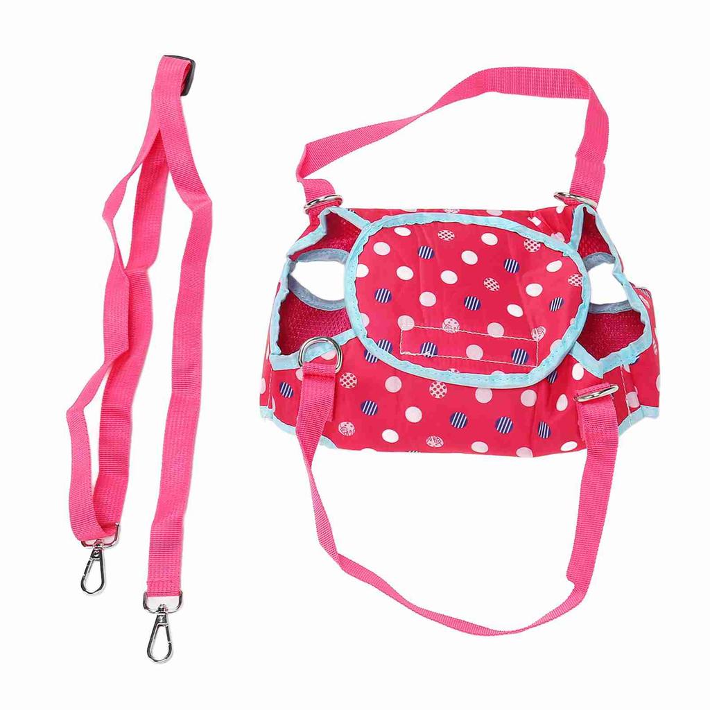 Dog Support Harness Single Shoulder Portable Breathable Pet Lift Support for Outdoor Rose Color