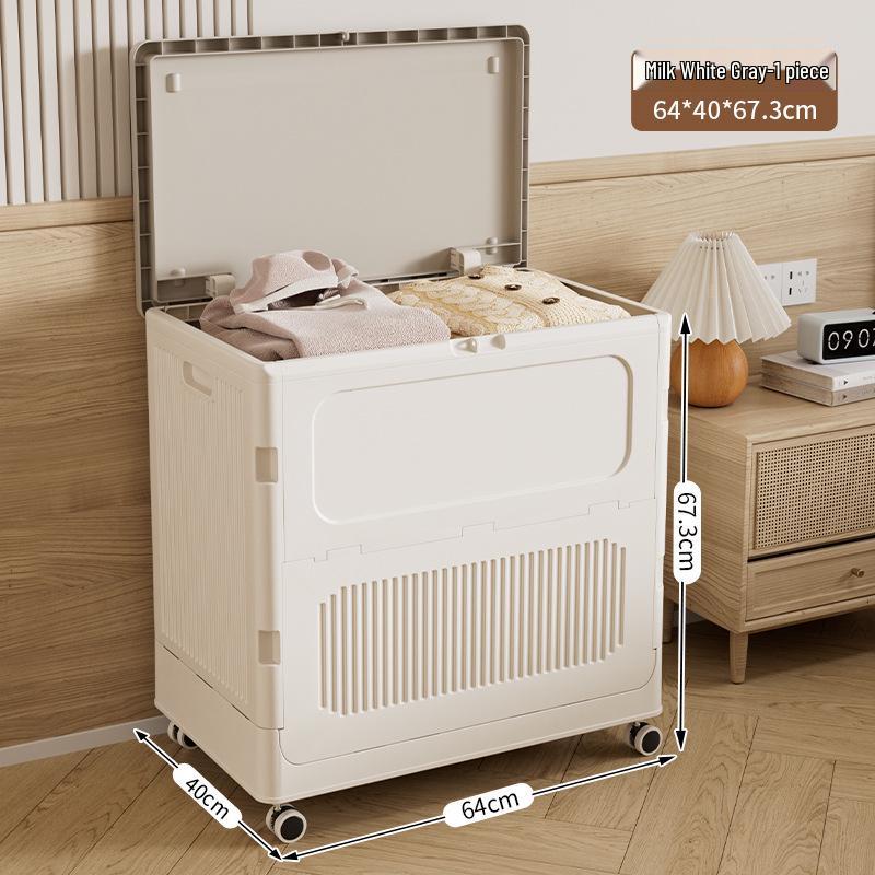 Haixing Large Capacity Folding Plastic Laundry Hamper with Lid