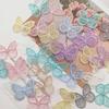 20 ks/lot 4,5*3,5 cm vyšívané síťované motýlí látkové nášivky aplikace na oblečení šicí potřeby DIY vlasové sponky doplňky