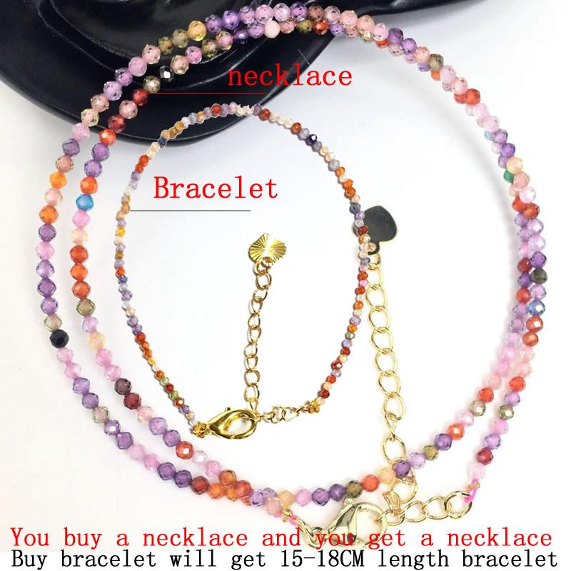 Cutting Flash Beads Gemstones for Men and Women Necklace Bracelet Crystal Quartz agate Choker Jewelry Party Gift Fashion 2-3mm