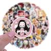 50pcs Chibi Demon Slayer Anime Stickers for Notebooks & Luggage - DIY Cartoon Decorations