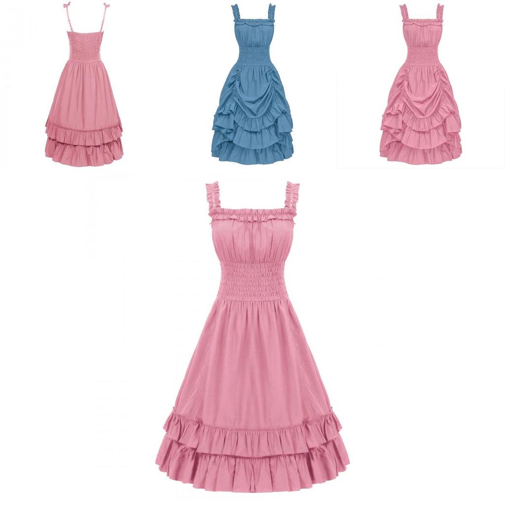 Halloween Victorian Era Cosplay Dress With Polyester Fabric And Elegant Style For Stage Shows