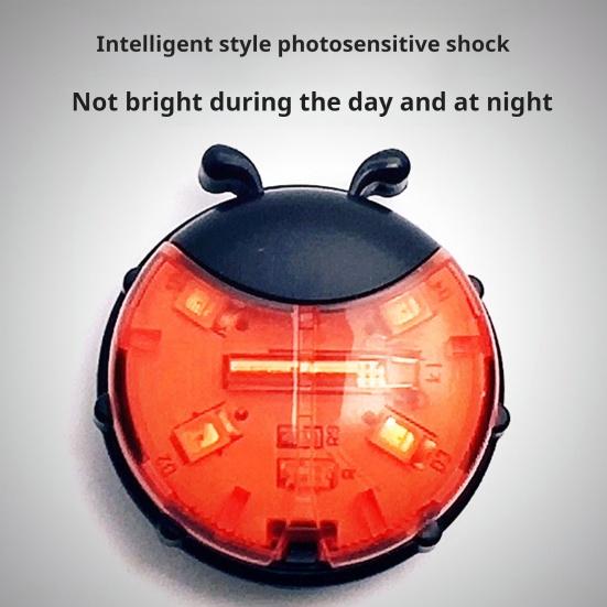 Kids Balance Bike Spoke Light Waterproof Ladybug Shape Road Mountain Bike Wheel Decoration Lamp Night Riding LED Safety Warning Lamp Bike Accessories