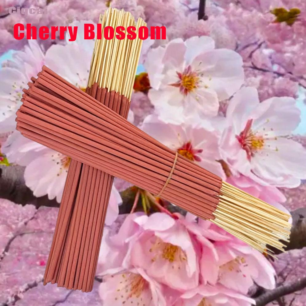 Temu Xi Yin Cherry Blossom Bamboo Incense Sticks - Customizable for Dropshipping