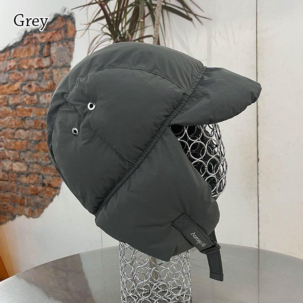 

Толстая шапка-ушанка Теплая лыжная русская шапка Для улицы Ушанка Меховая шапка для мужчин и женщин серый