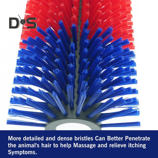 Livestock Scratching Brushes Cow Scratcher Brush with Screws for Back Itch Relief Goat Cleaning Grooming Post Brush for Horse Pig Cattle Supplies