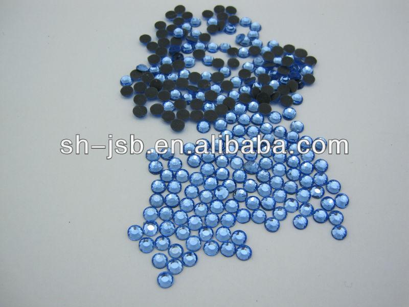 Hot Fix Motif Glass Rhinestone for Garments Accessories Hot Fix Rhinestone SS16 Blue Color Glass Beads 200gross&4 mm синий