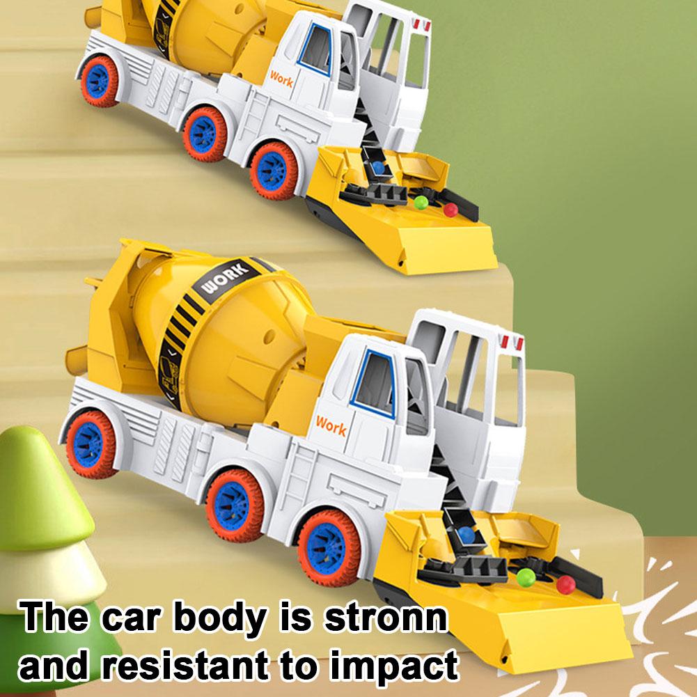 Simulation Inertial Engineering Truck Cement Mixing Discharge Acousto-optic Concrete Set Toy Car Toys for Kids Engineering Truck