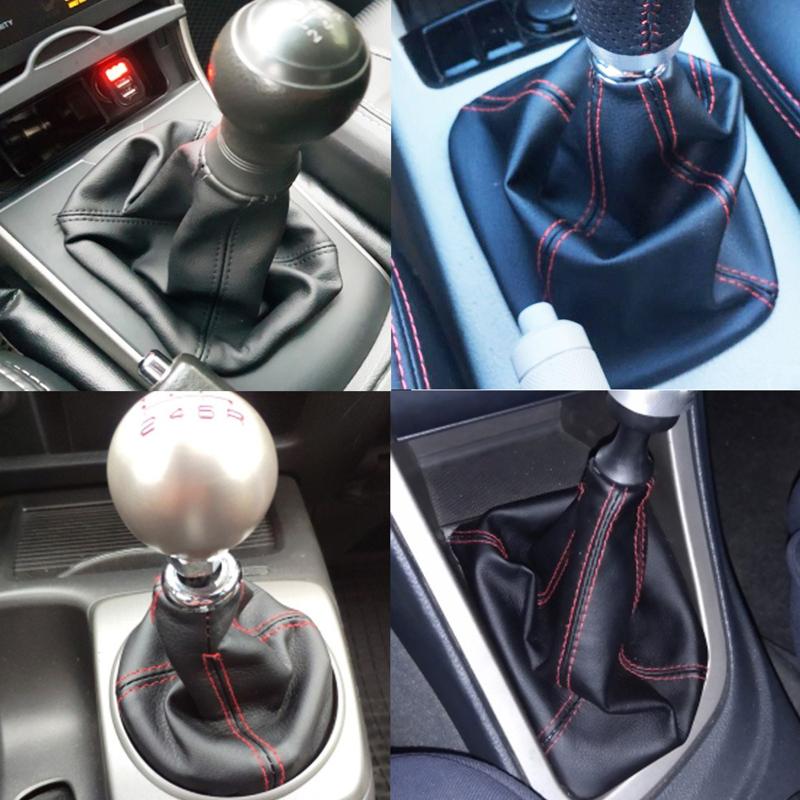Multiple Styles Universal Pu Leather Car Gear Shift Collars Auto Manual Stick Shifter Knob Boot Cover Gaiter Accessories