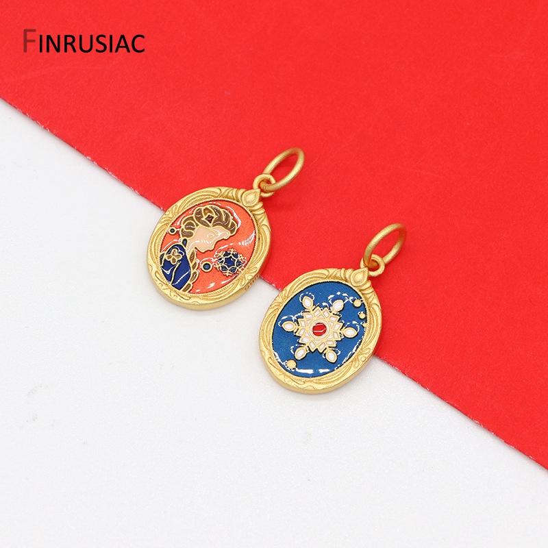 

Gold Plated New Fairy Tale Series Snow White Princess Charms Pendant For Jewelry Making DIY Necklace Women Gift Accessories 1 piece