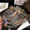 Luxury Paisley Print Small Square Scarf Simulated Silk Thin Neck Scarf Mature Style Sunscreen Headscarf For Women
