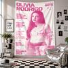 Wall TapestryOlivia Rodrigo Art Hanging Cloth Decorative Background Cover for Room Decoration