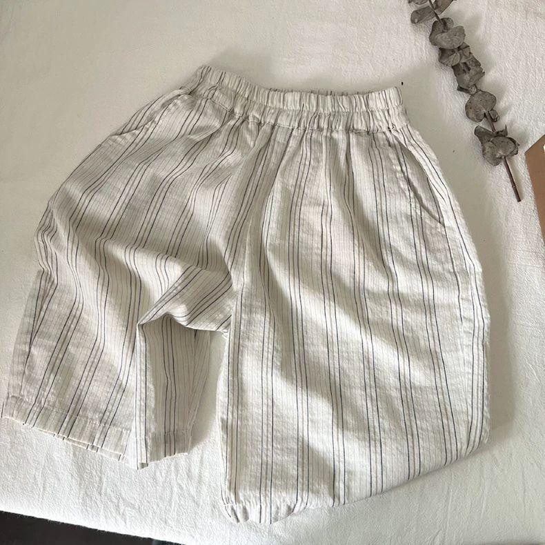 Summer New Children's Cropped Pants, Versatile for Both Boys and Girls, Casual and Lightweight Cropped Pants