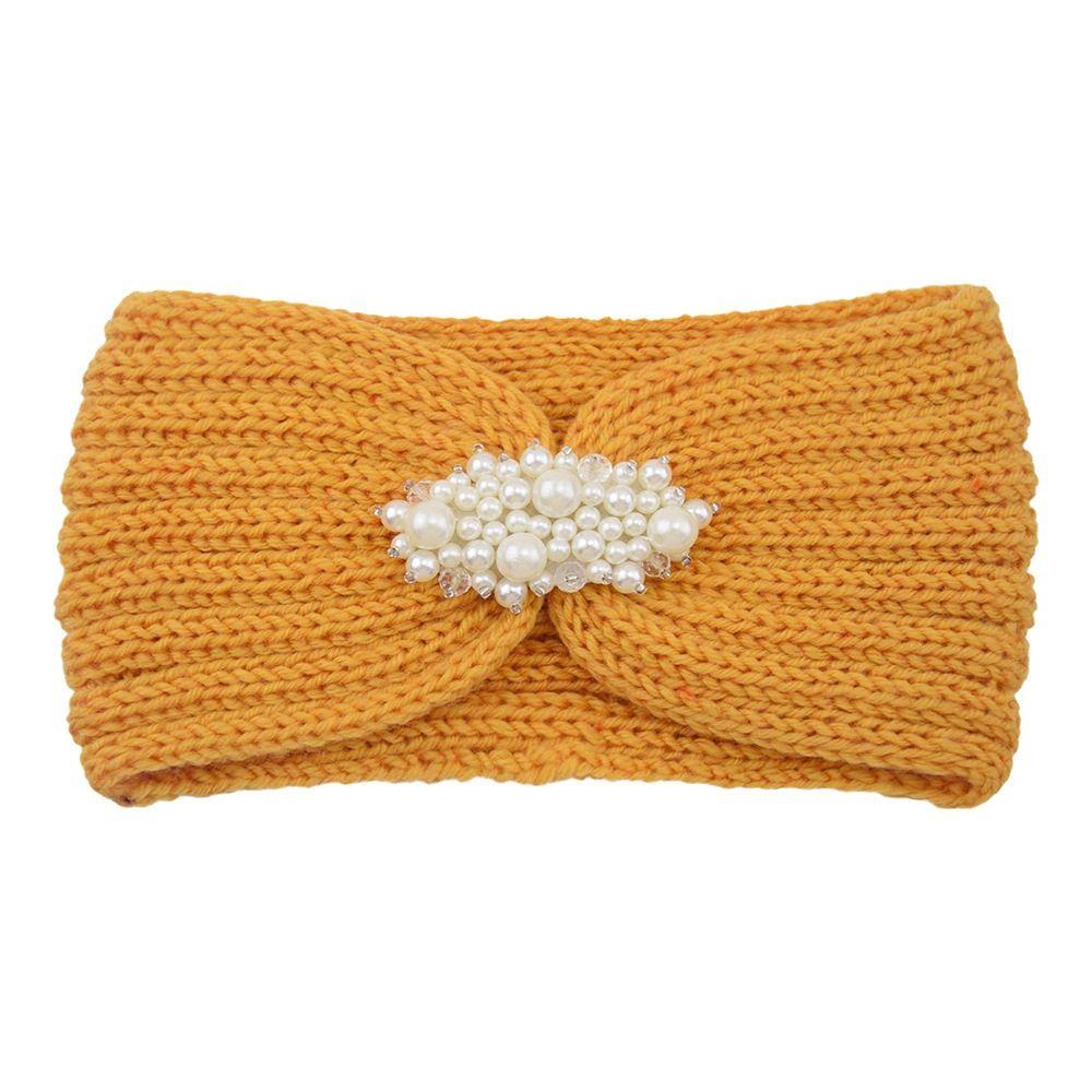 Căști de urechi cu perle Croșetat Tricotat Turban Bandană Lățime Bandă de Păr Benzi de cap Tricotate