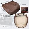 Leather Front Car Seat Cover - Bottom Car Seat Covers Fully Wrapped, Non-Slip, Luxury Appearance And Comfort, Fits Most Vehicles, 1 Pack, Brown