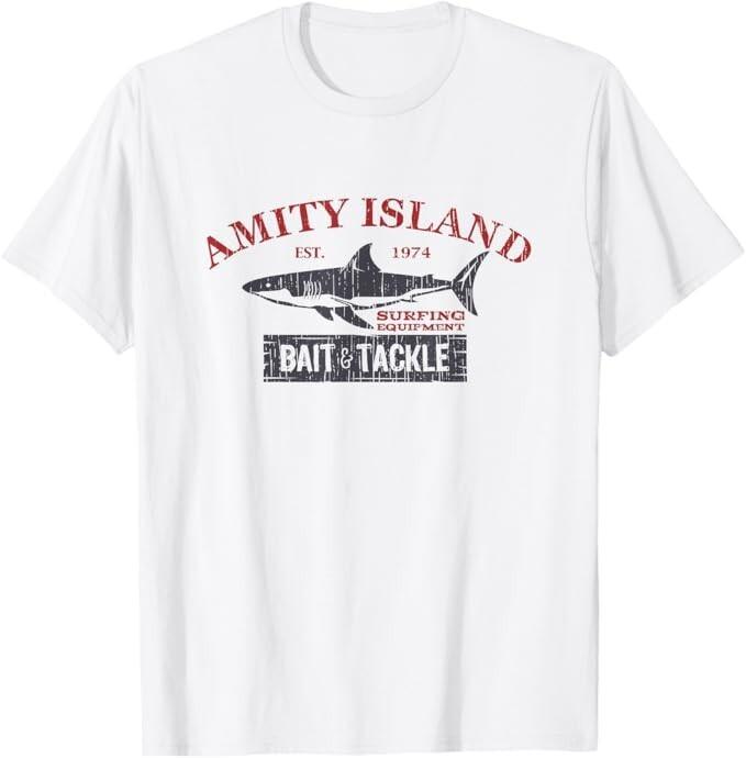 

Amity Island Bait and Tackle Retro Fishing T-Shirt 4XL