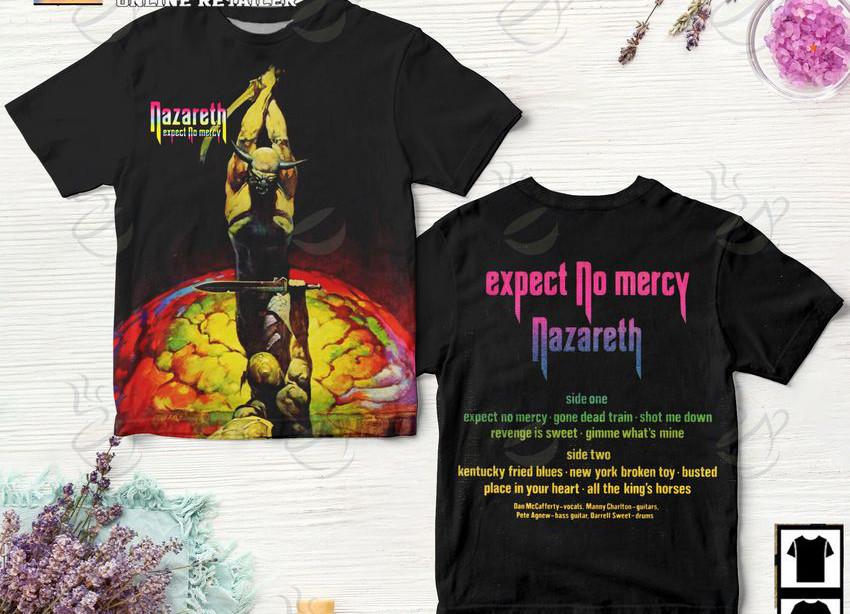 Nazareth Rock Band Expect No Mercy Album 3D T-shirt S to 5XL 2F1787 XXL